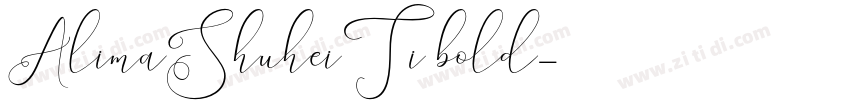 AlimaShuheiTi bold字体转换
